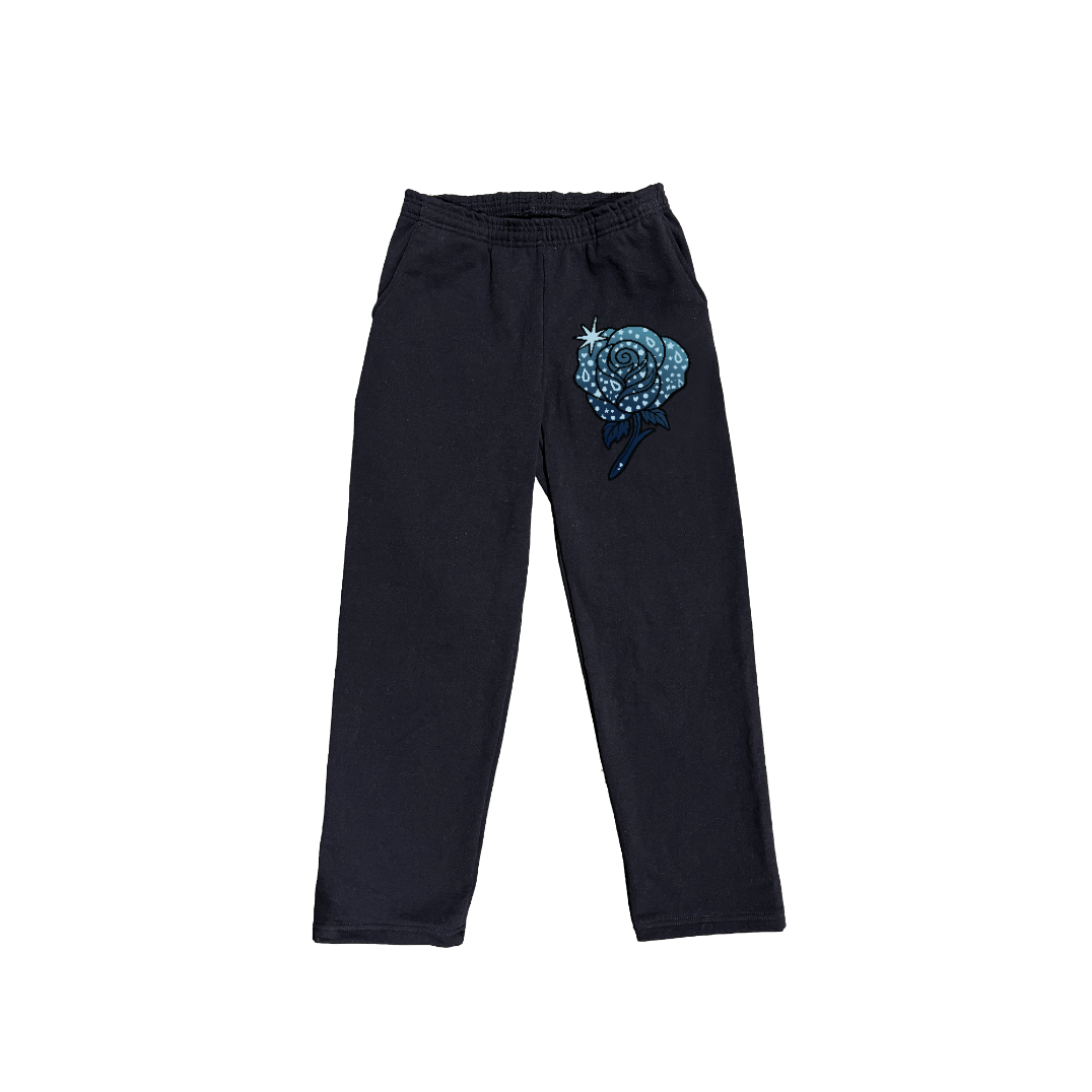MONOCHROME FLOWERS SWEATS [NAVY]