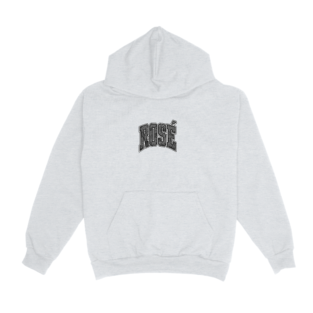 MONOCHROME FLOWERS HOODIE [GREY]