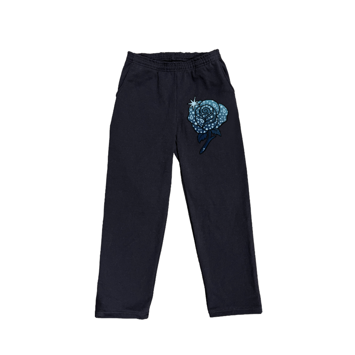 MONOCHROME FLOWERS SWEATS [NAVY]