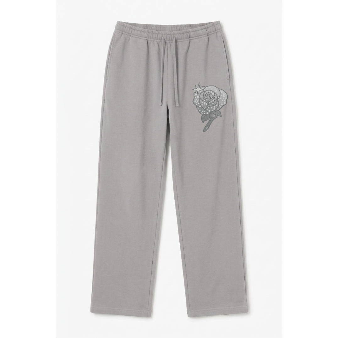 MONOCHROME FLOWERS SWEATS [GREY]