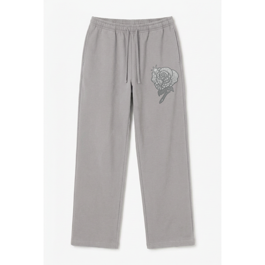 MONOCHROME FLOWERS SWEATS [GREY]